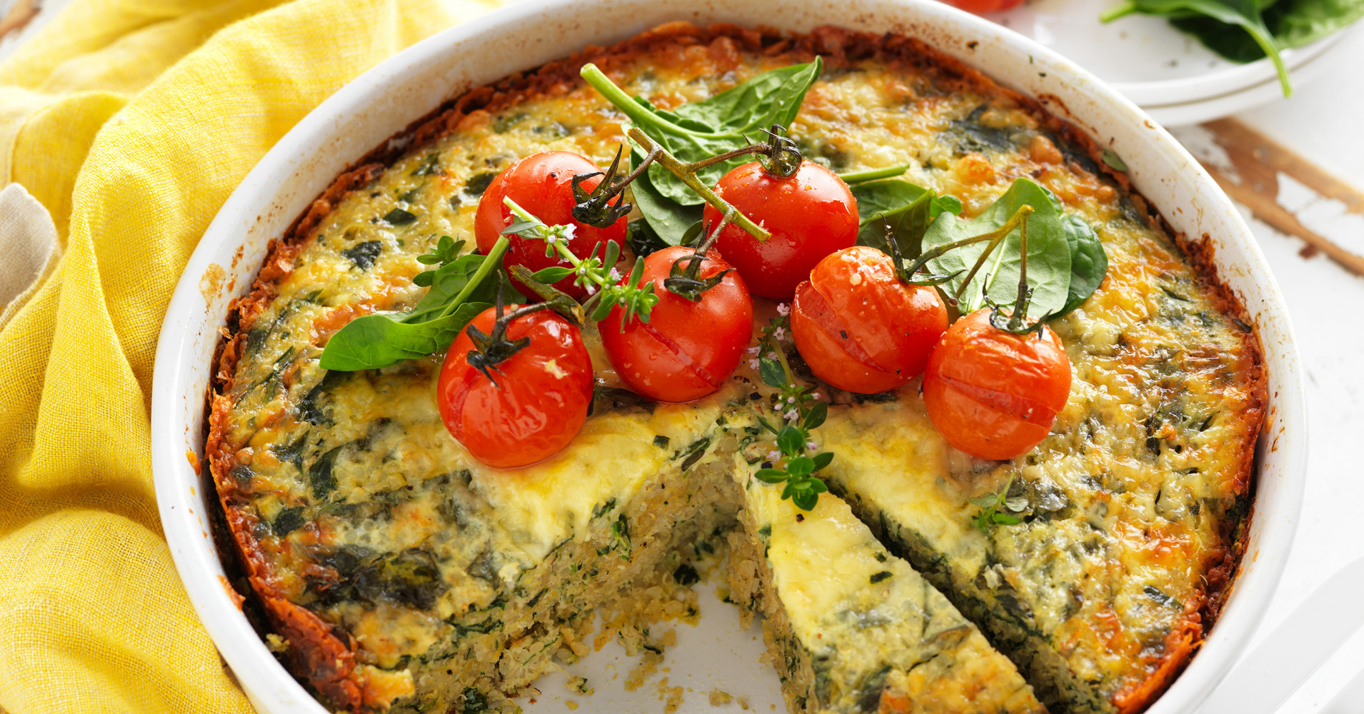 Quinoa, Spinach and Egg Bake Recipe myfoodbook Gluten free Quinoa